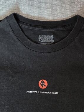 Primitive Black T-Shirt with Red Itachi Emblem
